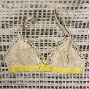 Eberjey Bralette White and Neon Yellow XS